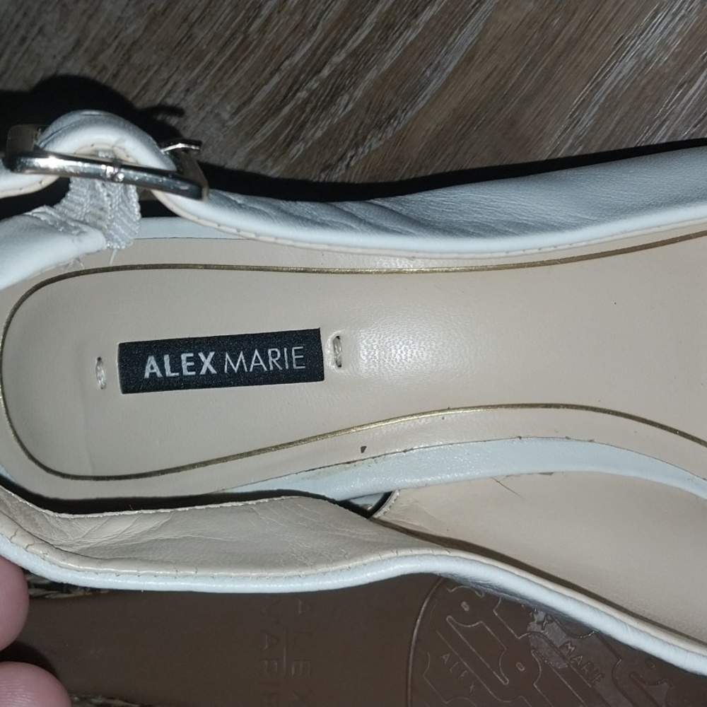 Alex Marie peak toe wedge sandles worn 1X 8.5 - Picture 5 of 5